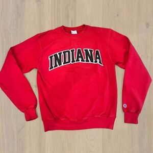 Champion Red 'Indiana' Crewneck Sweatshirt